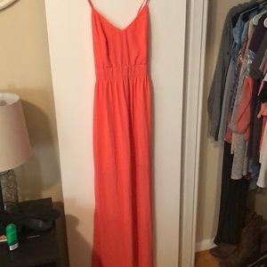 Coral maxi dress